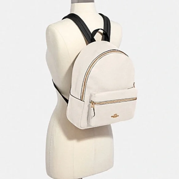 NWOT Coach Charlie Cream Backpack - Picture 4 of 11